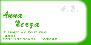 anna merza business card